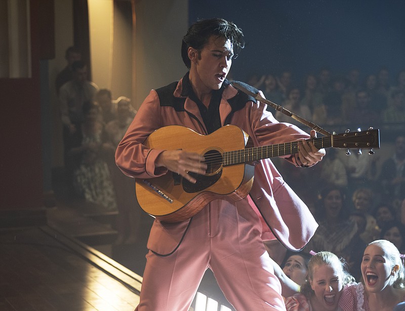 This image released by Warner Bros. Pictures shows Austin Butler in a scene from &quot;Elvis.&quot; (Warner Bros. Pictures via AP)