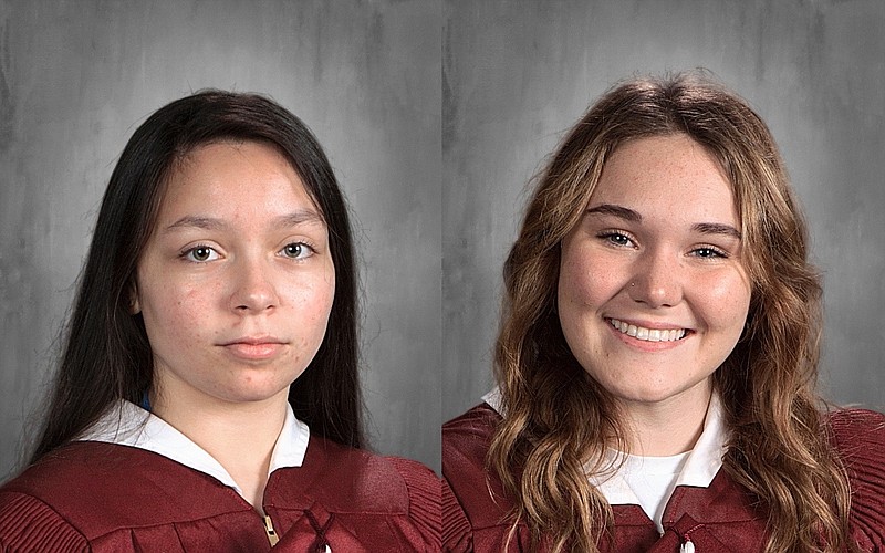 Valedictorian Salena Williams, left, and salutatorian Olivia O'Rand of the Liberty-Eylau Class of 2022. (Submitted photos)