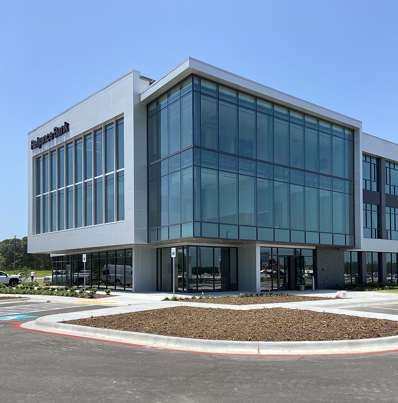 Relyance Bank’s new three-story, 40,000 square foot headquarters at 8500 Sheridan Road at White Hall is set to open July 5. (Special to The Commercial/Deborah Horn)