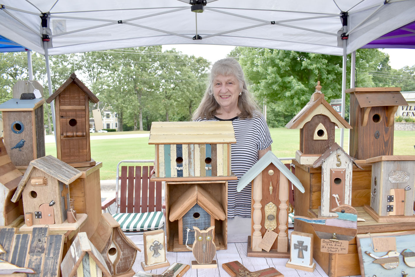 Birdhouses rise from Joplin tornado debris