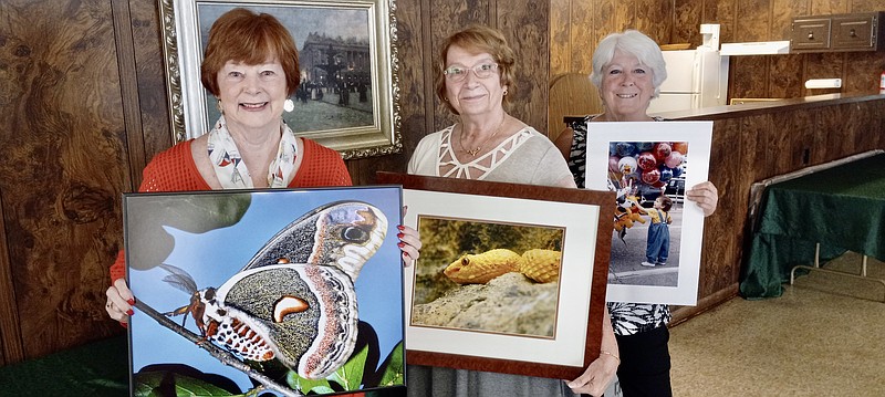 From left are Zeta Chi President Peggy Holt, National Park Photography Club founder Melissa Sonnen and Anne Head, Zeta Chi educational chairperson. - Submitted photo