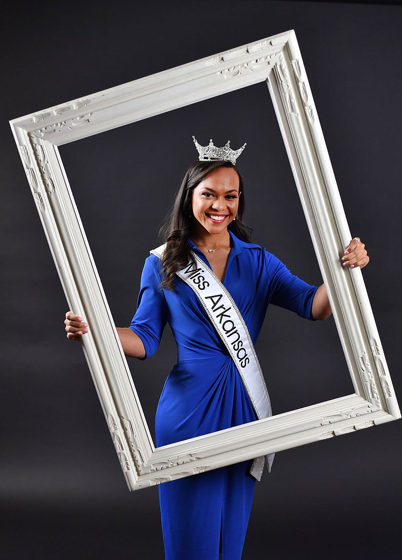 Ebony Mitchell of Harrison, seen Monday, June 27, 2022, is Miss Arkansas for 2022. Visit nwaonline.com/220630Daily/ for today's photo gallery. 
(NWA Democrat-Gazette/Andy Shupe)