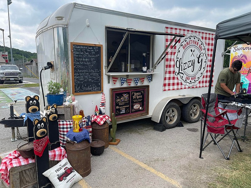 PHOTO PROVIDED BY ELIZABETH GRAMMER Lizzy G's Hometown BBQ and More food truck at Anderson's 4th of July celebration. Grammer donated an undisclosed portion of her proceeds to Project Graduation for the Class of 2023.