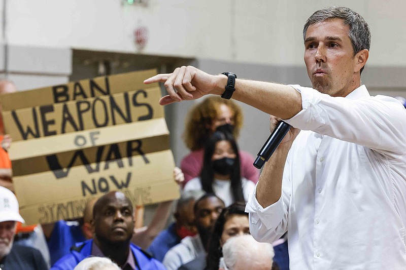 Democratic gubernatorial candidate Beto O'Rourke speaks during a town hall on Uvalde, Texas, and guns on Wednesday, June 1, 2022, at Thurgood Marshall Recreation Center in Dallas. (Shafkat Anowar/Dallas Morning News/TNS)