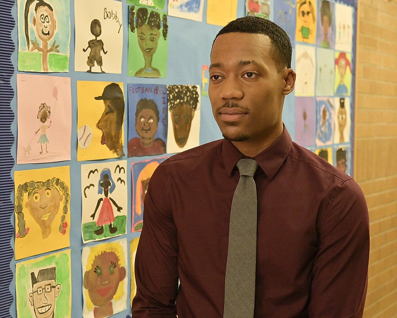 Tyler James Williams stars as new teacher Greg Eddie in ABC’s “Abbott Elementary.” Williams got an Emmy nomination for best supporting actor and the series is up for best comedy. The awards air Sept. 12. (Prashant Gupta/ABC/TNS)