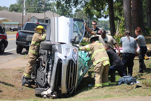 Lady injured in rollover accident in Camden