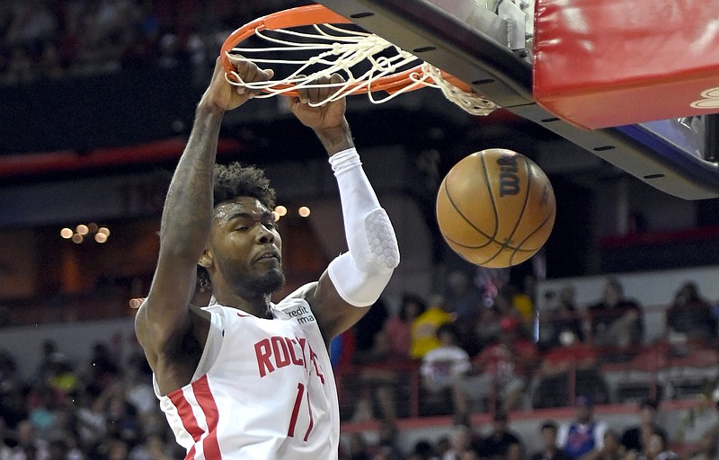 Tari Eason of the Houston Rockets poses for a portrait during NBA