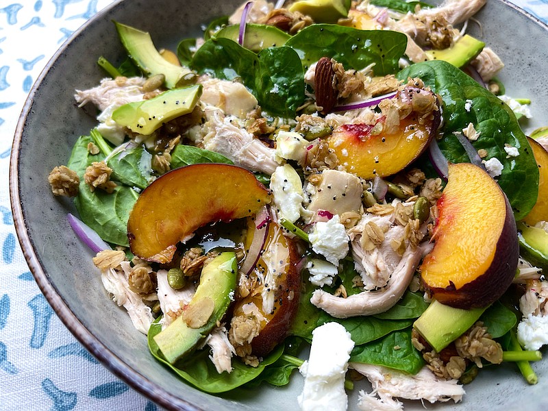 Chicken, Stone-Fruit, Avocado Salad With Poppy Seed Dressing (Arkansasa Democrat-Gazette/Kelly Brant)