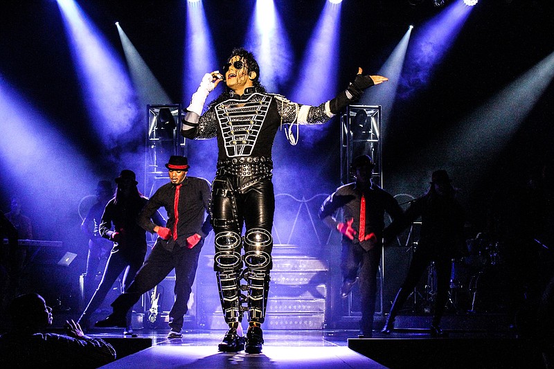 Jalles Franca, backed by a live band and team of dancers, performs Michael Jackson’s catalogue of hits in “MJ Live,” Friday at Phillips Community College-University of Arkansas in Helena-West Helena. (Special to the Democrat-Gazette)