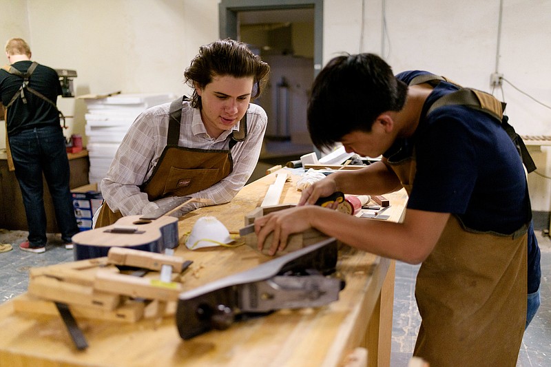 ASMSA students learn woodworking skills in Modern Craft and Design, one of the courses offered in the Visual Arts and Design Program of Distinction. - Submitted photo
