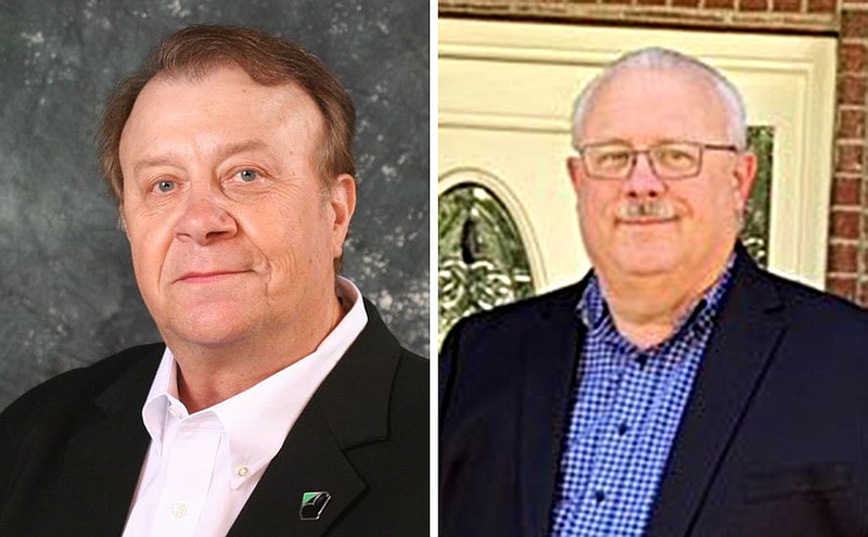 Mike Maloney (left), and Randall Noblett are candidates for  Cave Springs Mayor.