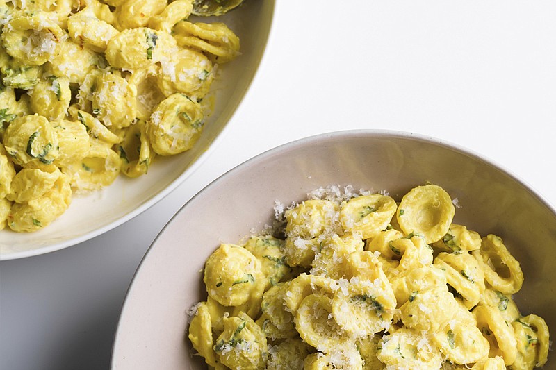 Orecchiette with Saffron, Ricotta and Mint  (Milk Street via AP)