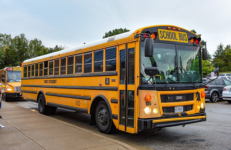 This October 2021 file photo shows Jefferson City School District buses. (Julie Smith/News Tribune)