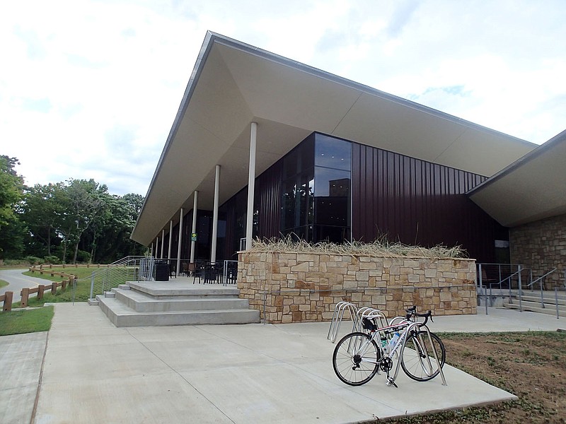 A bike and pedestrian trail leads from the Razorback Greenway Lake Springdale trailhead to the J.B. and Johnelle Hunt Family Ozark Highlands Nature Center on 40th Street in Springdale. Arkansas Game and Fish Commission operates the center.
(NWA Democrat-Gazette/Flip Putthoff