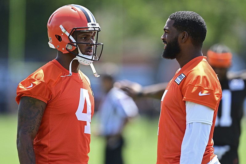 Browns QB Watson only talks football after NFL suspension