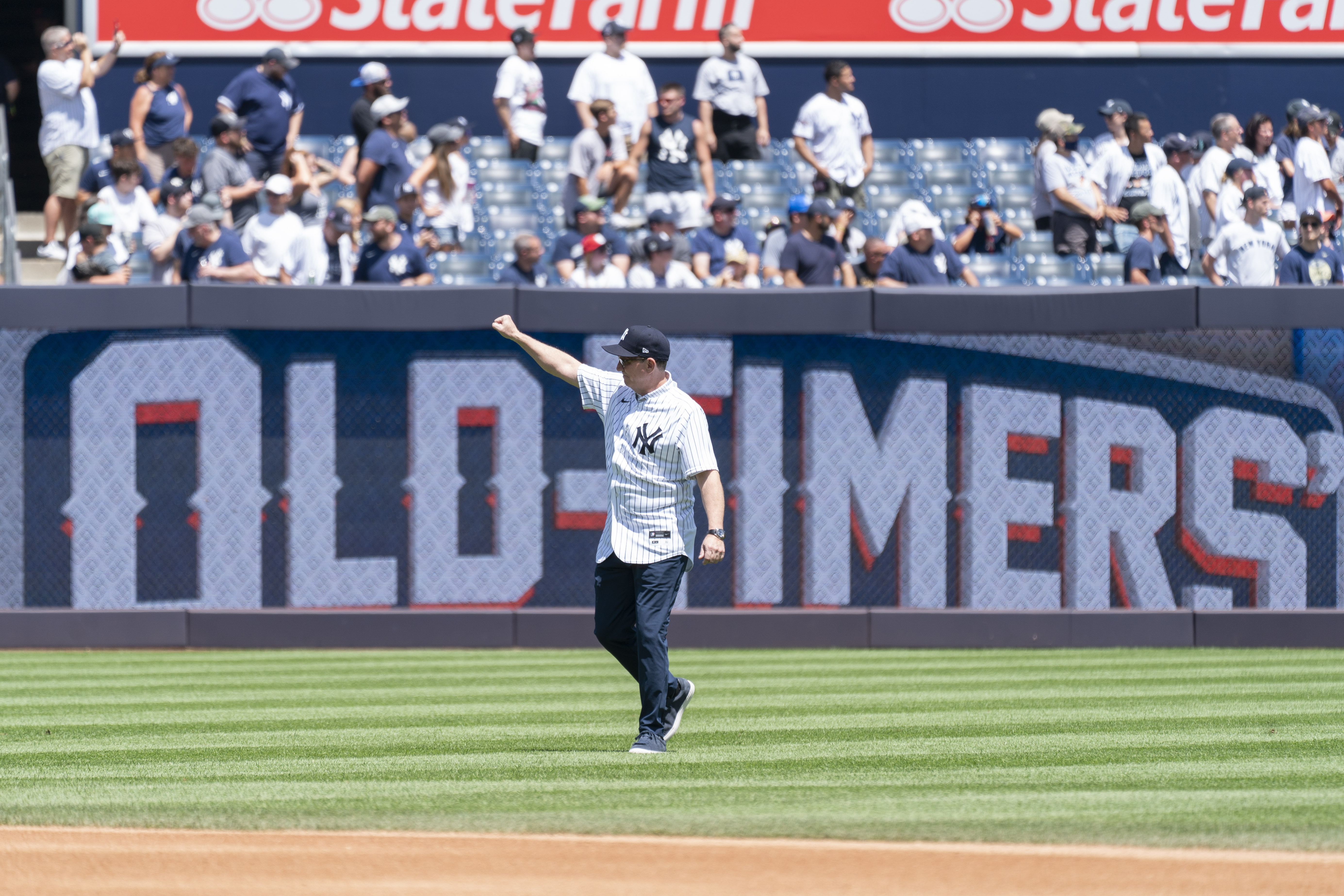 Is there a reason, or are we just going to let that go unexplained? Are  they offering refunds? - New York Yankees fans express their displeasure  with new Old-Timers' Day format