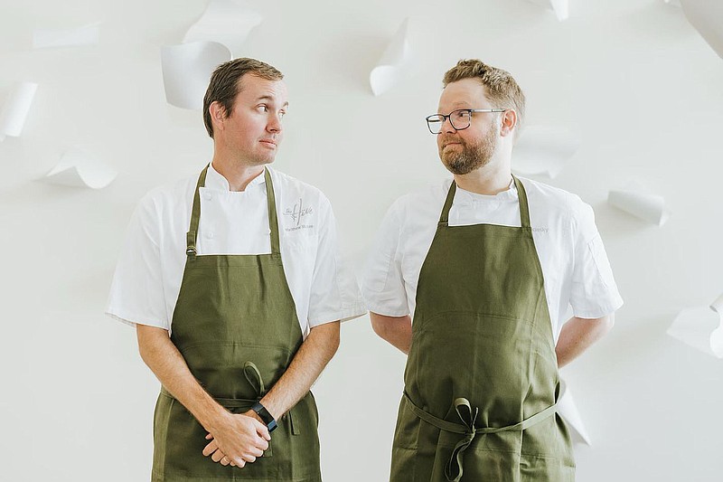 Matt McClure (left) recently announced he is stepping down as executive chef of The Hive in Bentonville. Chef de cuisine Micah Klasky (right) will take over as interim executive chef.

(Courtesy Photo/21c Museum Hotels)