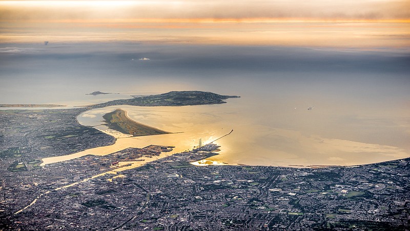Dublin Bay, Dublin Ireland (Giuseppe Milo Aerial Photography/Wikimedia Commons)