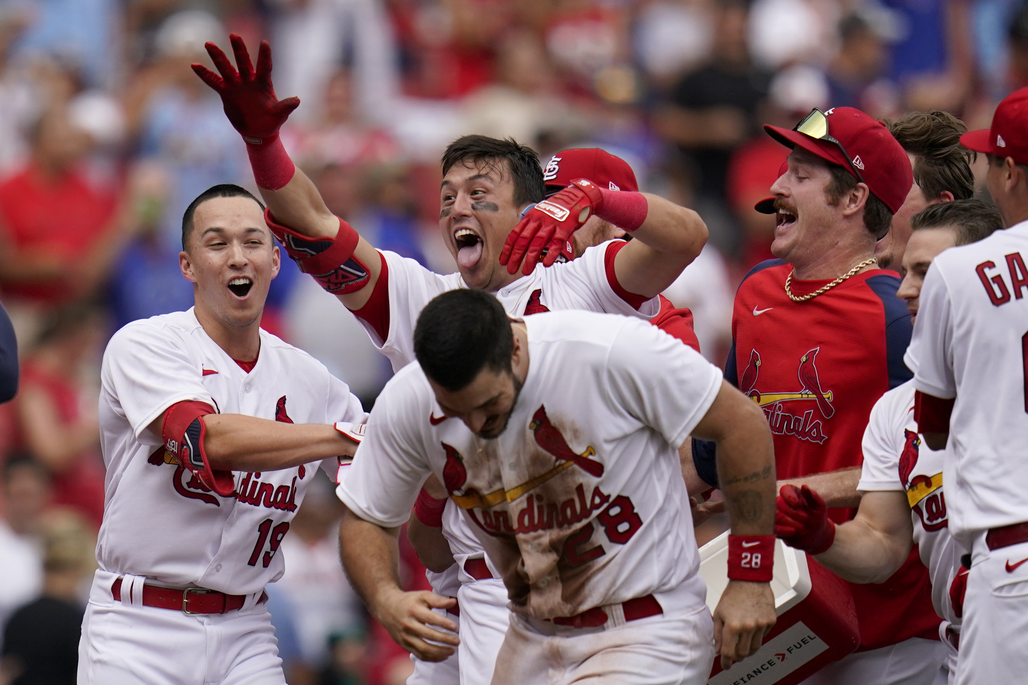 Lars Nootbaar of the St. Louis Cardinals celebrates after hitting a News  Photo - Getty Images