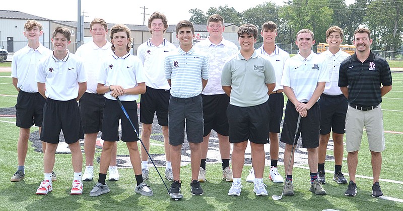TIMES photograph by Annette Beard
Blackhawk boys golf team is coached by Dalton Palarino.