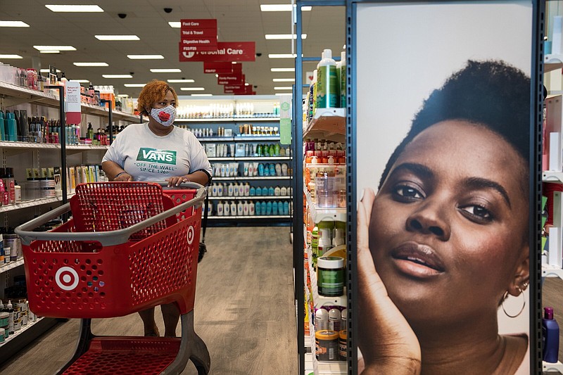 Debbie Tucker shops for hair products at Target on Monday, Aug. 1, 2022, in St. Paul, Minnesota. Target Corp. has made numerous promises since George Floyd's death, including adding more Black-owned vendors to Target shelves. (Renée Jones Schneider/Minneapolis Star Tribune/TNS)