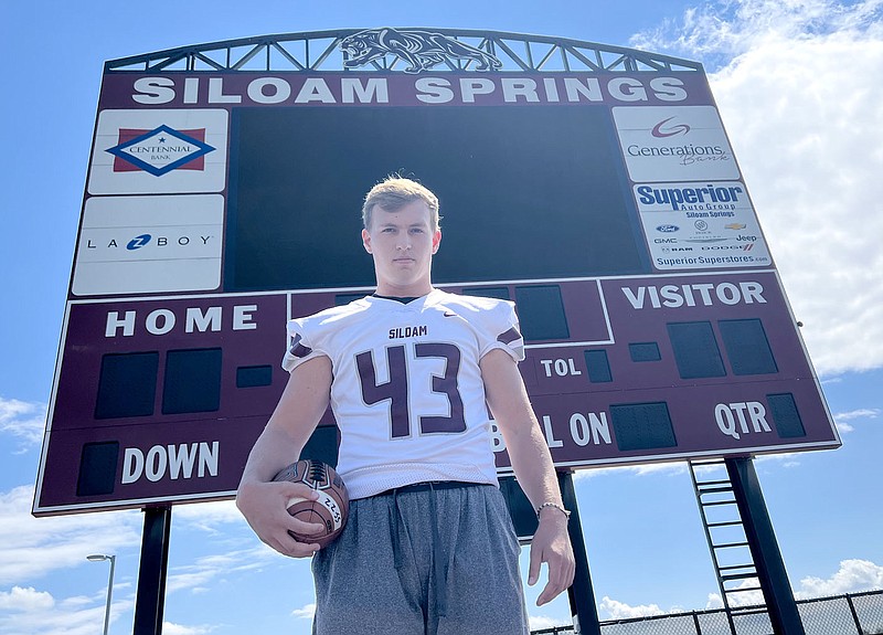 Graham Thomas/Herald-Leader
Siloam Springs senior linebacker Stone Stephens is the leader of the Panthers' defense. Stephens and the Panthers open the 2022 season Friday at Rogers Heritage.