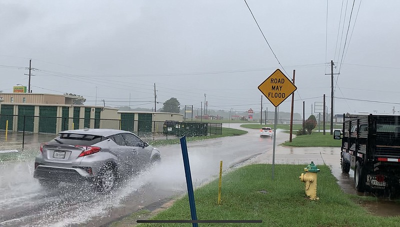 When it rains it pours Flooding on Old Boston Road Texarkana