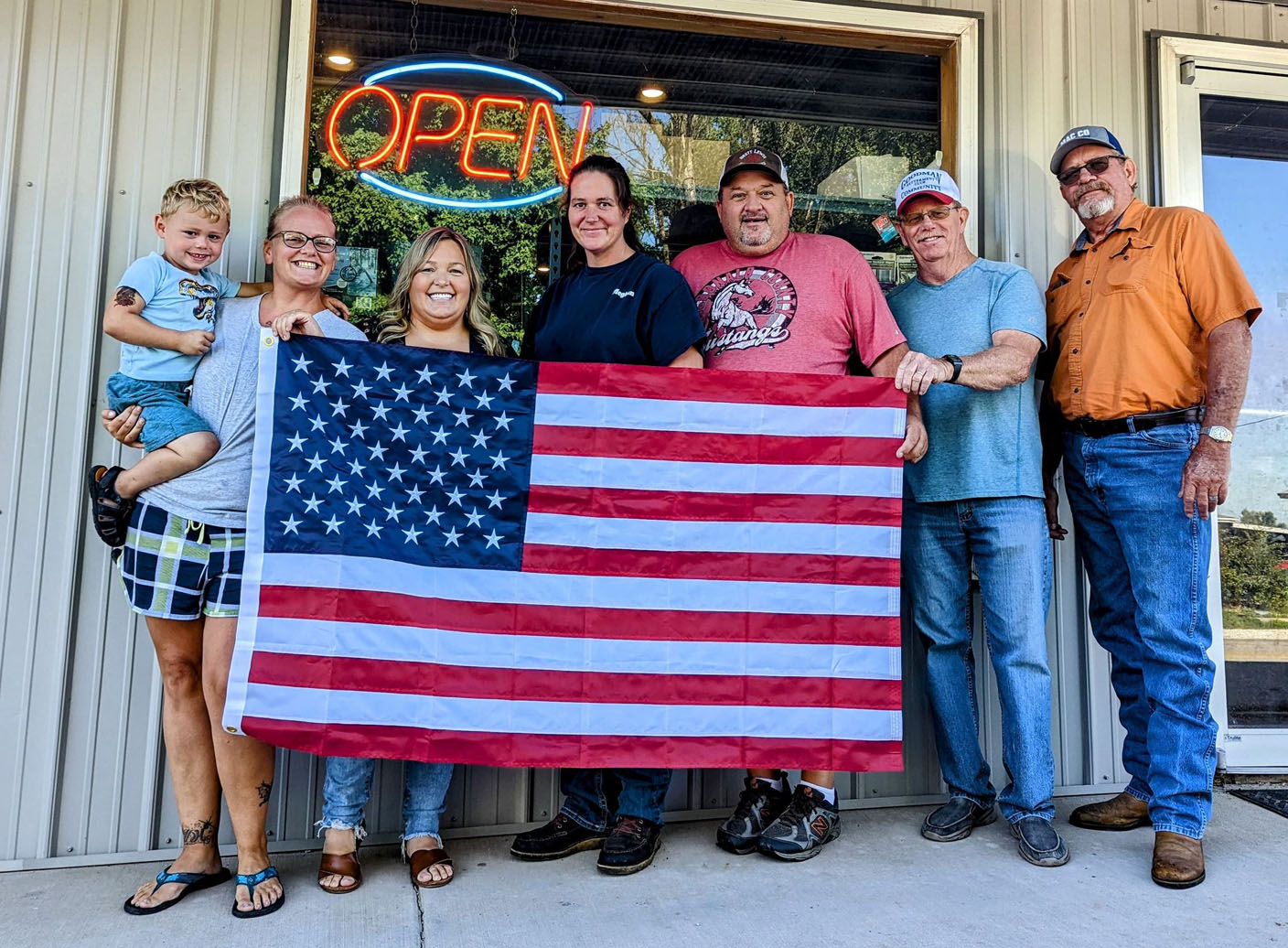 Goodman Betterment Club Donates Flags to Area Businesses