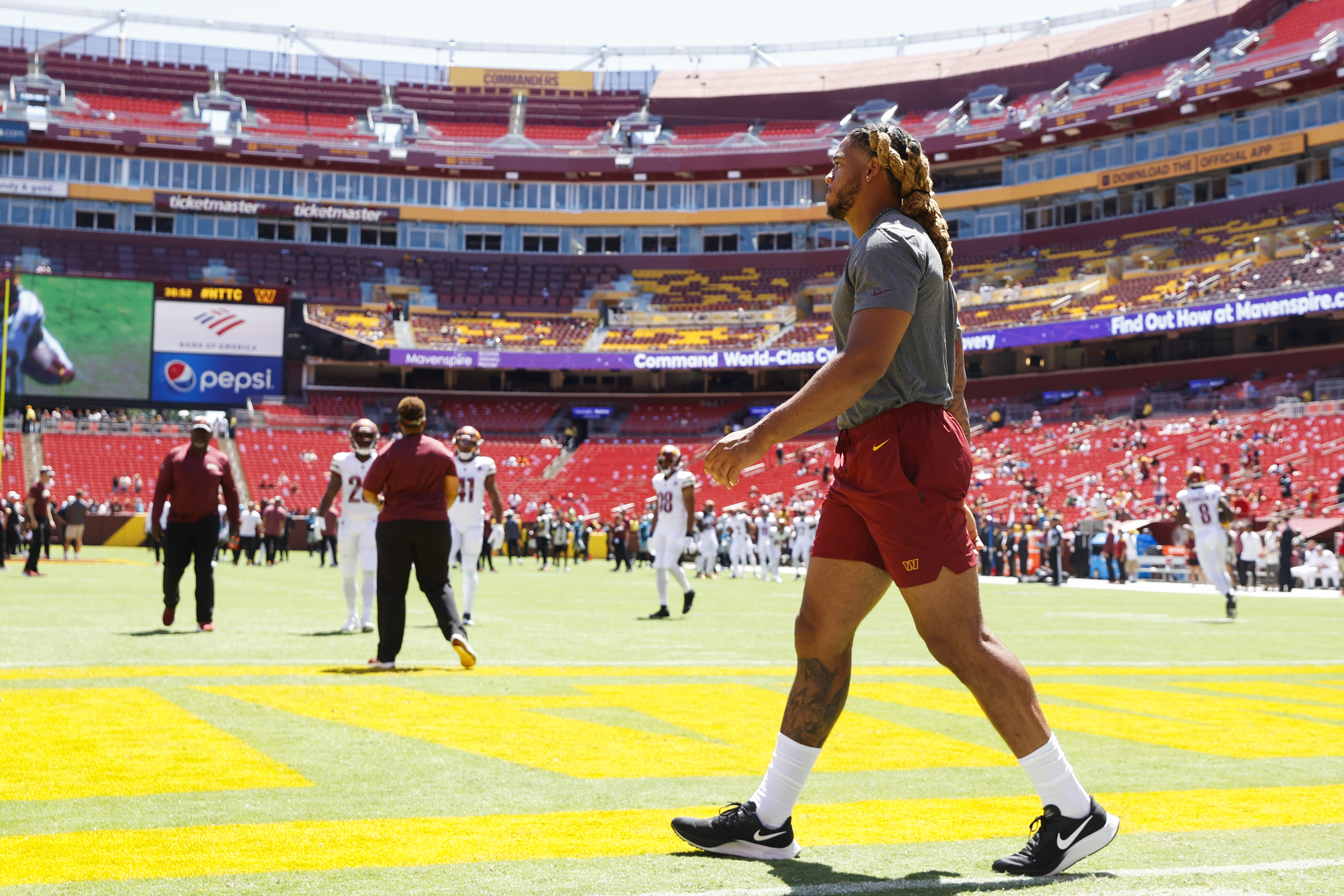 Nov 14, 2021; Landover, MD USA; Washington Football Team defensive end Chase  Young (99) during an NFL game at FedEx Field. The Washington Football Team  beat the Buccaneers 29-19. (Steve Jacobson/Image of