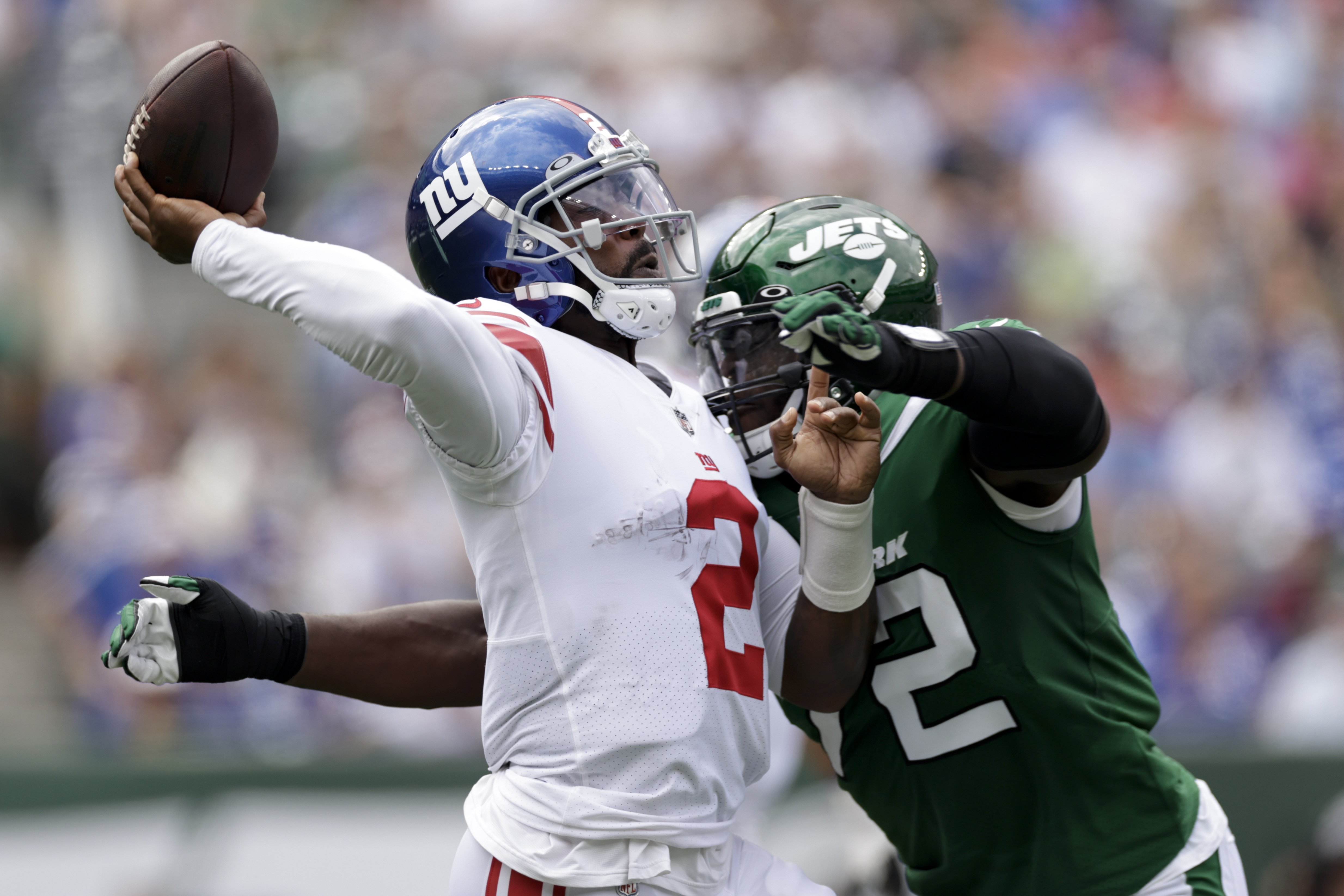 New York Giants safety Nathan Meadors (34) in action against the