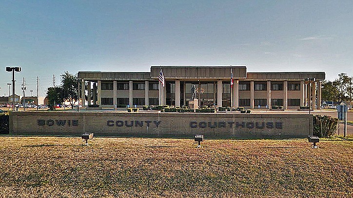 The Bowie County Courthouse in New Boston, Texas, is shown in this undated photo. (Photo courtesy Bowie County)