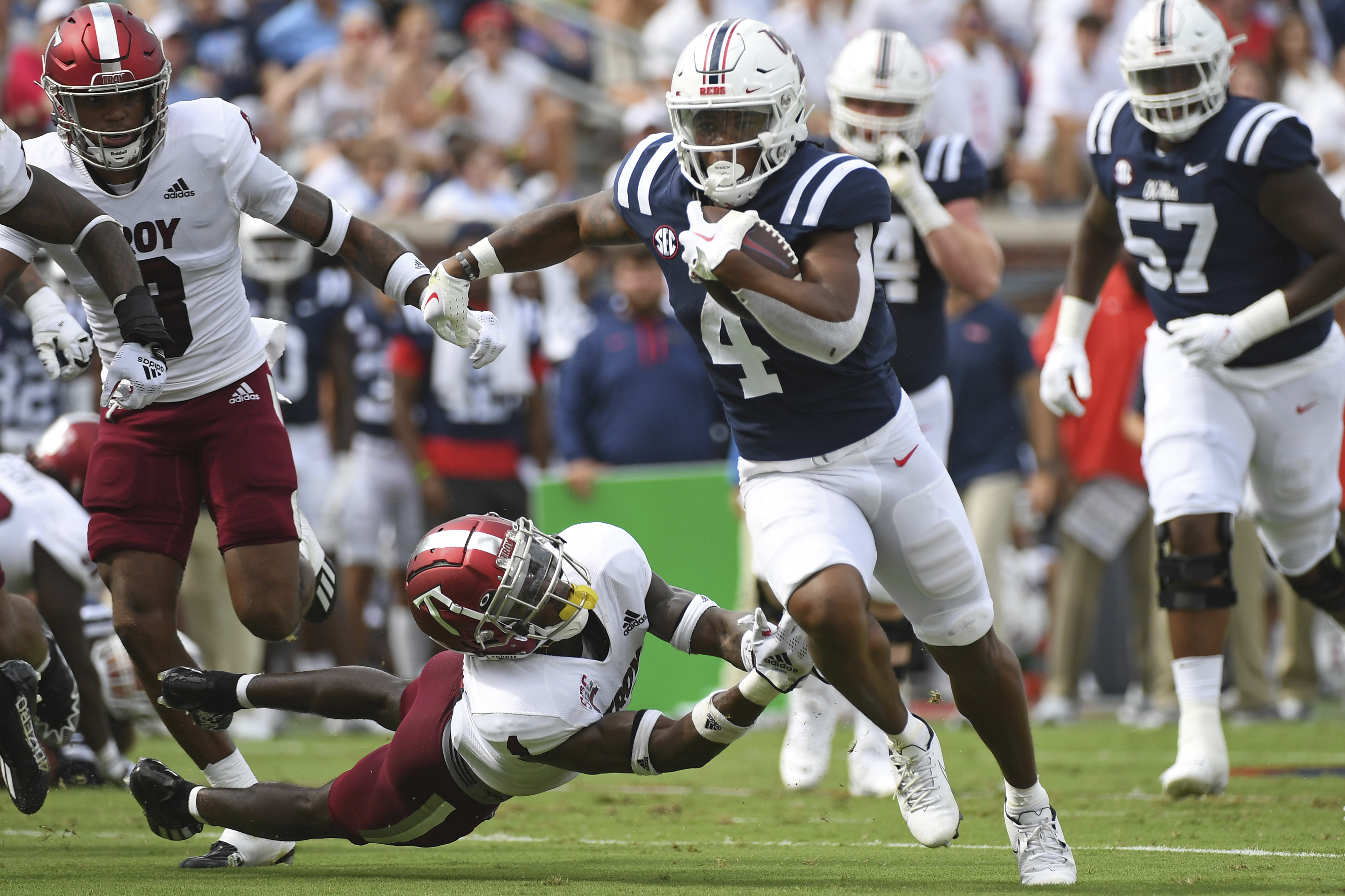 No. 21 Ole Miss leans heavily on transfers against Troy - The San Diego  Union-Tribune