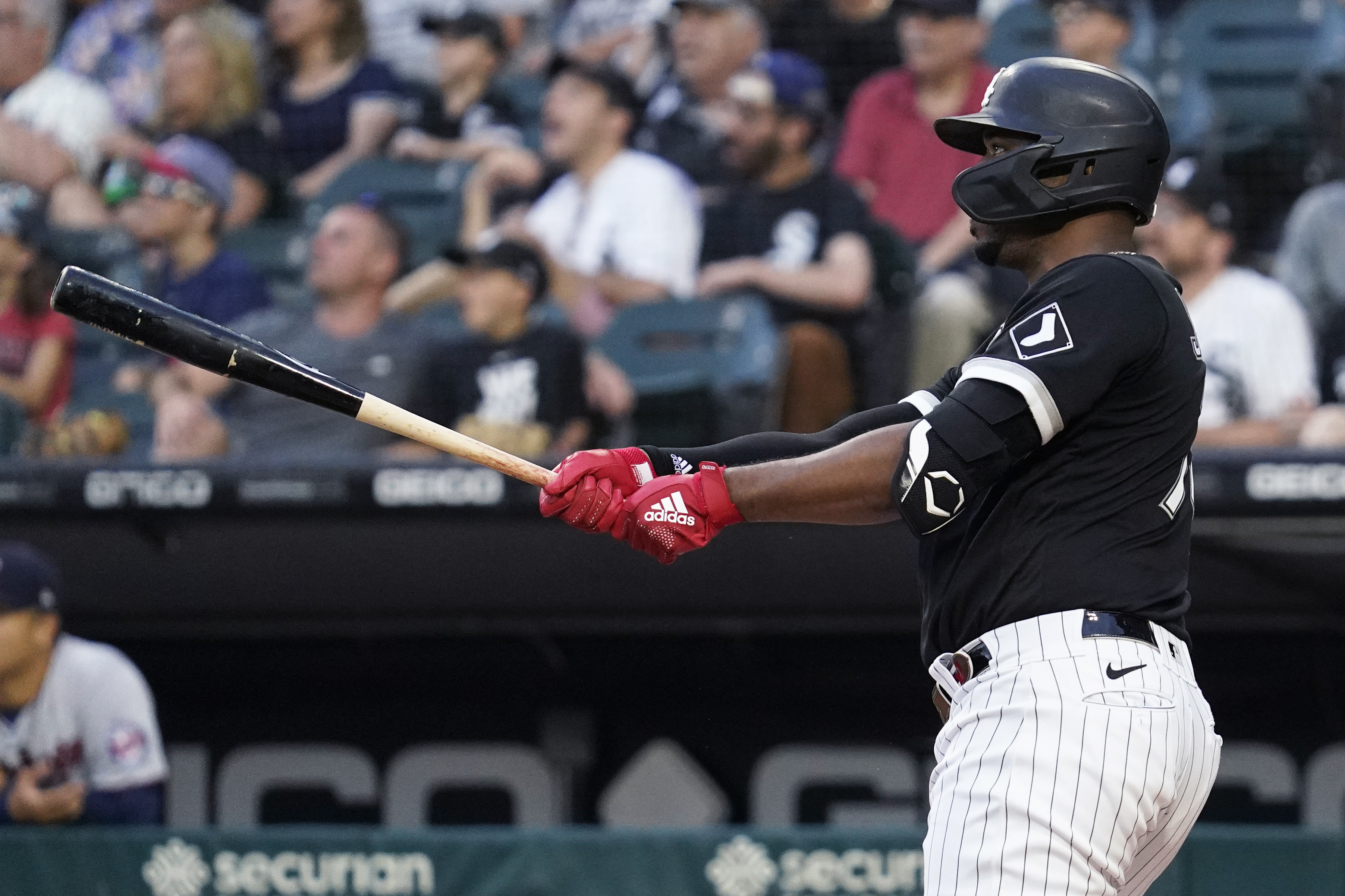 Chicago White Sox starting pitcher Dylan Cease, left, celebrates with  catcher Seby Zavala after they defeated the Minnesota Twins in a baseball  game in Chicago, Saturday, Sept. 3, 2022. (AP Photo/Nam Y.