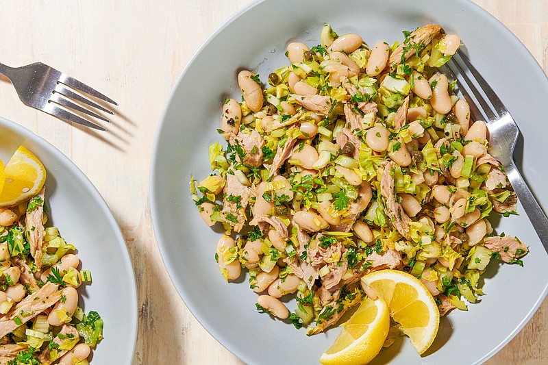 Tuna, Celery and White Bean Salad. MUST CREDIT: Photo by Rey Lopez for The Washington Post.