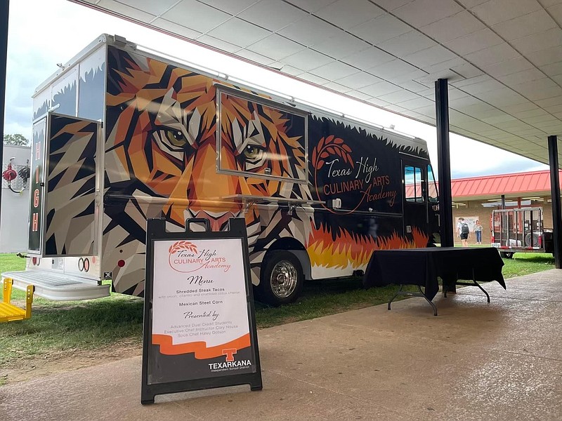The new Culinary Arts Academy food truck on Texas High School's campus. (Submitted photo)