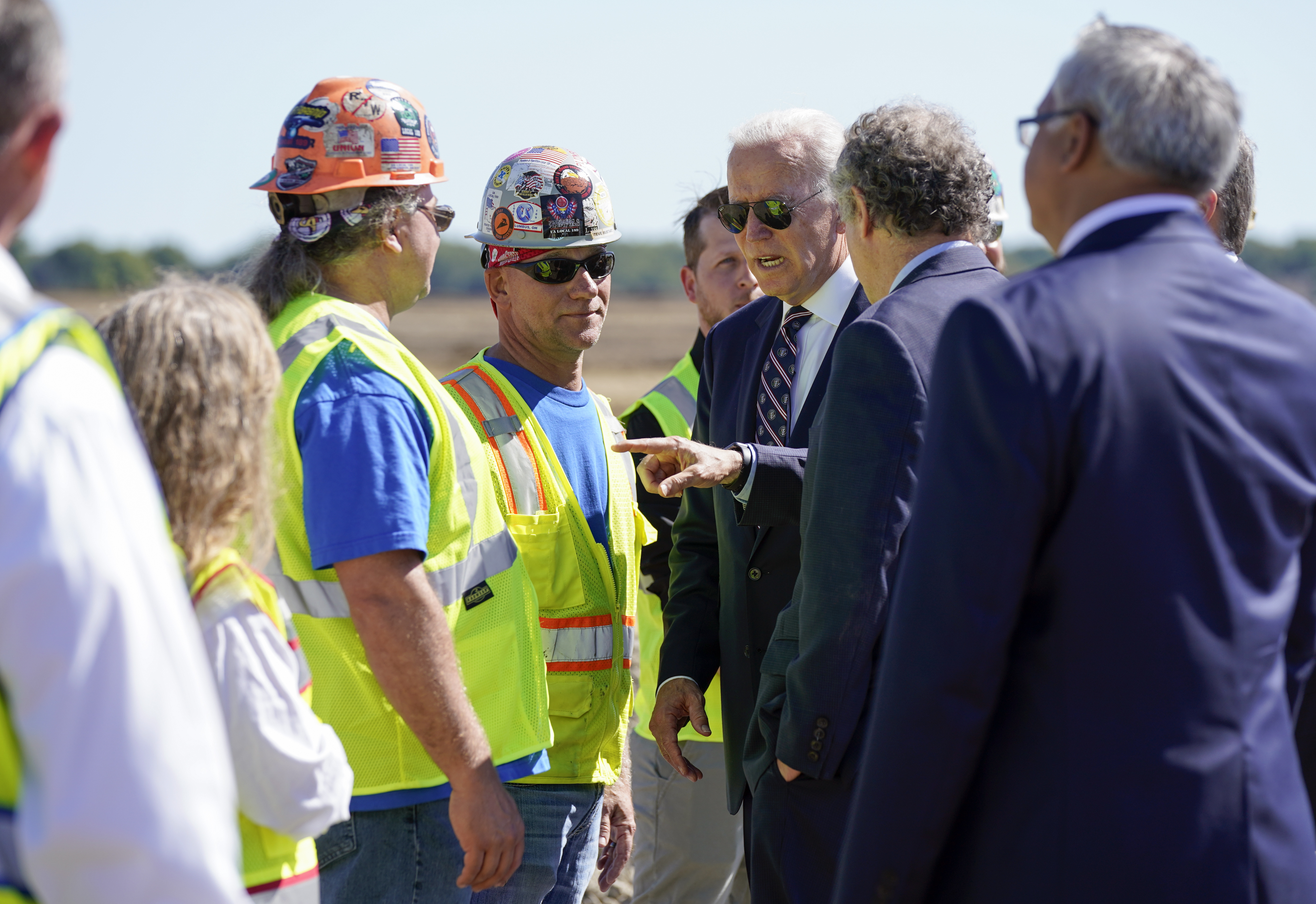 Politics evident as Biden visits future Intel plant