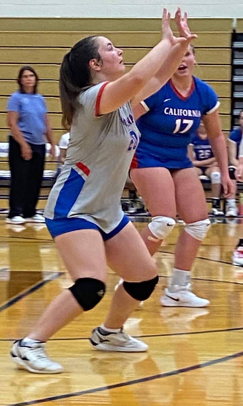 Senior Emma Braby set up her teammate with an assist. (Democrat photo/Evan Holmes)