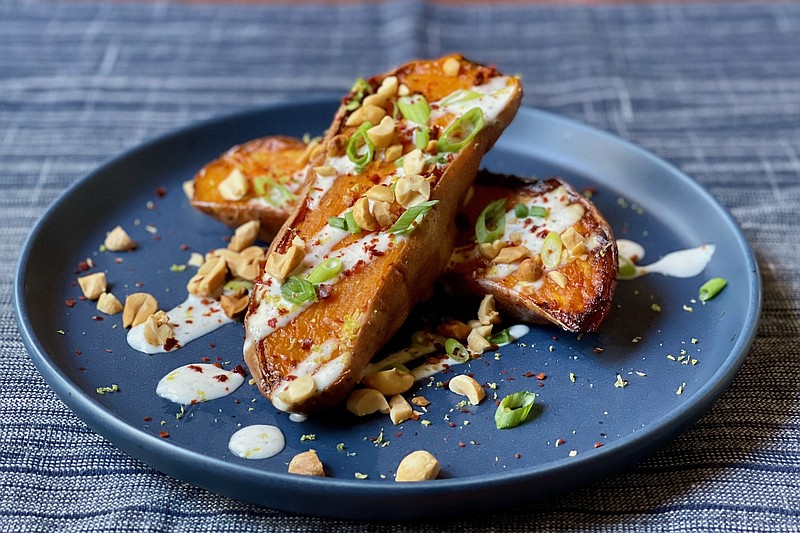 Baked Sweet Potatoes With Maple Creme Fraiche (Arkansas Democrat-Gazette/Kelly Brant)