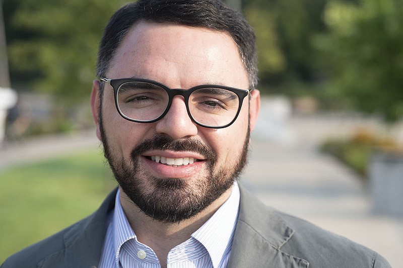 Kevin Flores, seen Aug. 2, 2021, in downtown Springdale, was named Wednesday as a White House Fellow in the federal Small Business Administration. 
(File Photo/NWA Democrat-Gazette/J.T. Wampler)