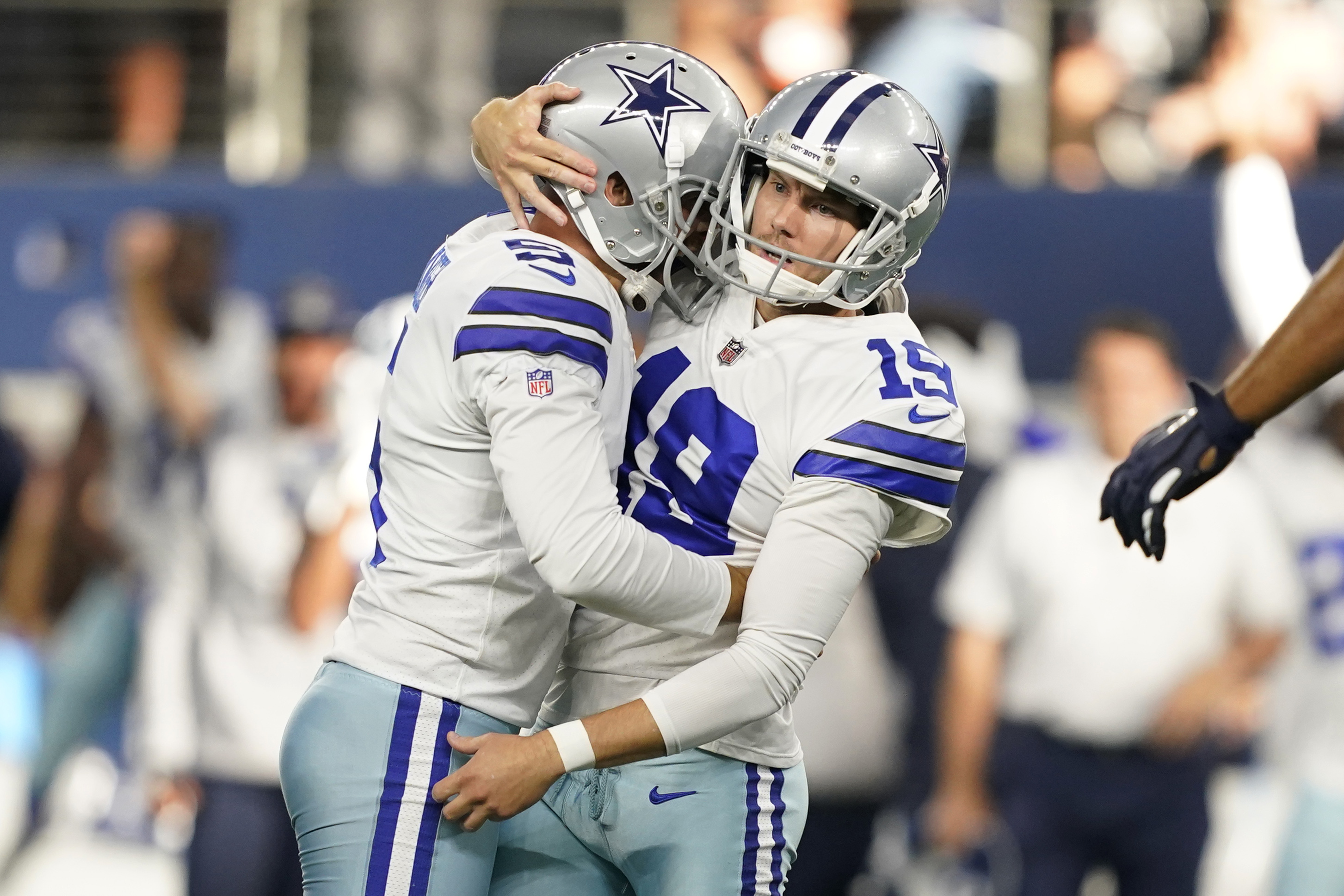 Dallas Cowboys quarterback Cooper Rush (10) prepares to throw a pass  against the Cincinnati Bengals during an NFL Football game in Arlington,  Texas, Sunday, Sept. 18, 2022. (AP Photo/Michael Ainsworth Stock Photo -  Alamy