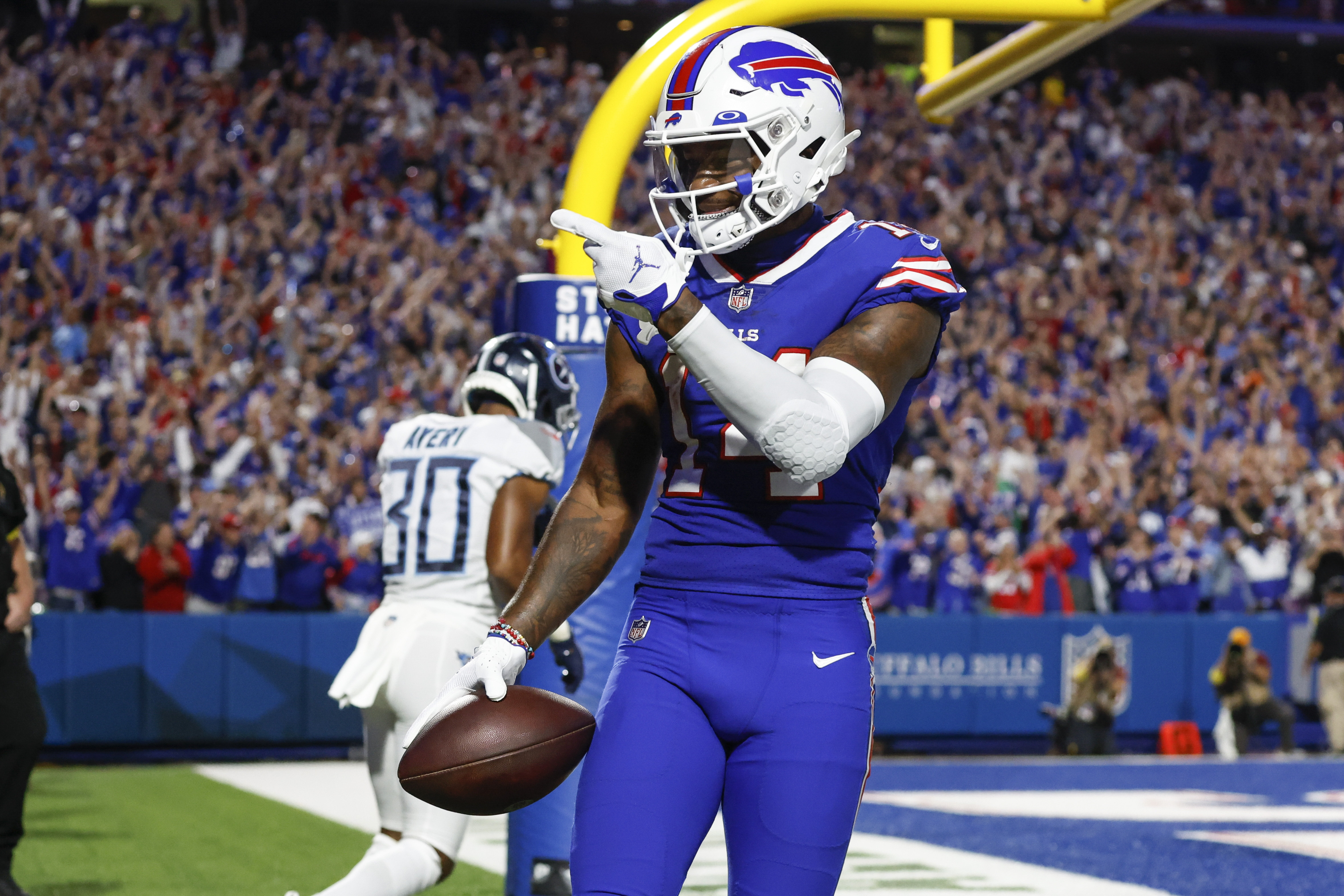 Getting his Stefon: Diggs scores three touchdowns in Bills' rout