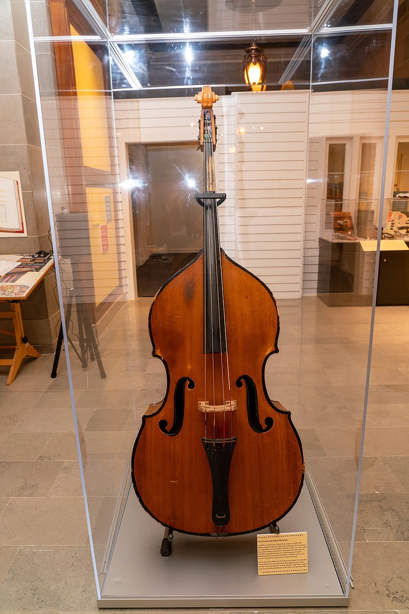 Submitted photo: 
The bass fiddle belonging to Lee Mace is now on display at the Missouri State Museum in the State Capitol. Mace is credited with spreading the popularity of country music through his opry theater in Osage Beach, which operated for more than 50 years.