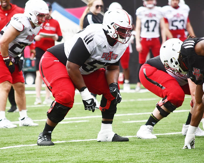 ASU right tackle Robert Holmes suffered an apparent left knee injury last weekend against Memphis and will miss the remainder of the 2022 season. (Photo courtesy of ASU Athletics)