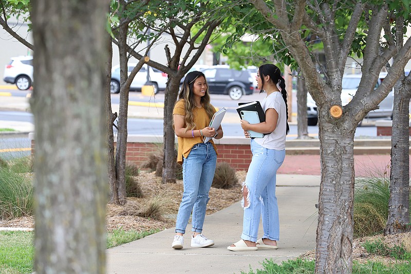 Students on campus at SouthArk this fall. By way of a vote of the board last night, the college is proceeding with plans to remove the word “community” from its name, becoming South Arkansas College by next summer. (Courtesy of Heath Waldrop/Special to the News-Times)