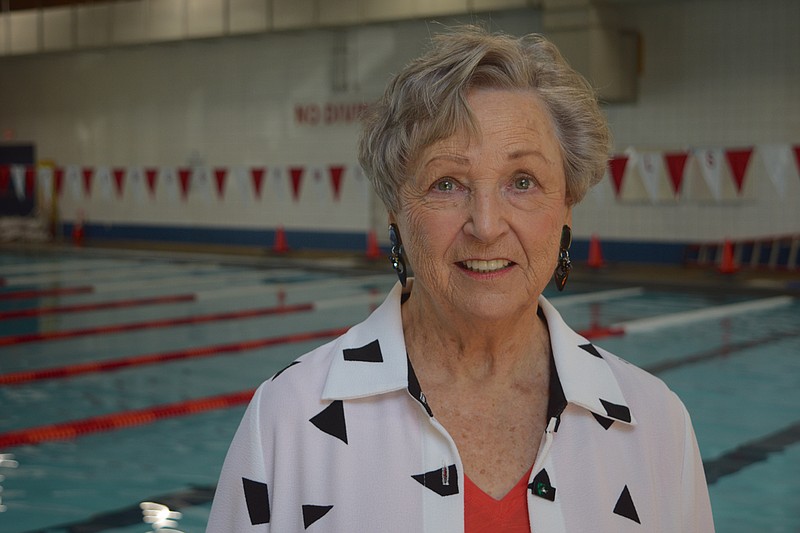 Burke started swimming in 1976 after her daughter's swim coach suggested she practice for the upcoming swim meet being held at their local swim club. – Photo by Donald Cross of The Sentinel-Record
