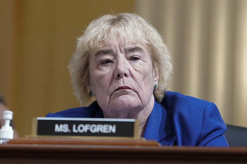 FILE - Rep. Zoe Lofgren, D-Calif., listens as the House select committee investigating the Jan. 6 attack on the U.S. Capitol holds a hearing at the Capitol in Washington, July 12, 2022. The central idea behind House and Senate bills to reform an arcane federal election law is simple: Congress should not decide presidential elections.  The bills are a direct response to the Jan. 6 insurrection and former President Trump’s efforts in the weeks beforehand to find a way around the Electoral Count Act, an 1800s-era law that governs how states and Congress certify electors and declare presidential election winners, along with the U.S. Constitution. (AP Photo/Jacquelyn Martin, File)