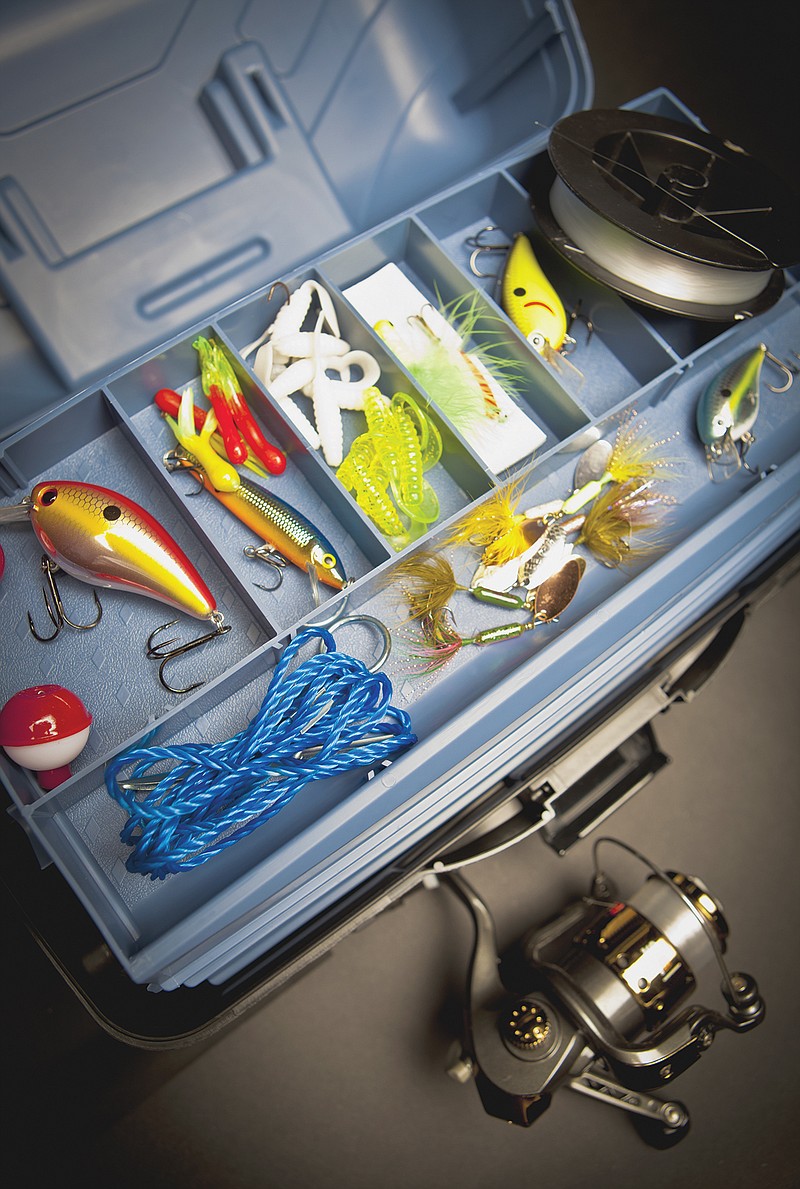 For fishing enthusiasts, gear starts with a rod and reel. Afterward, it is important to fill a tackle box with other essentials. (Metro Newspaper Service)