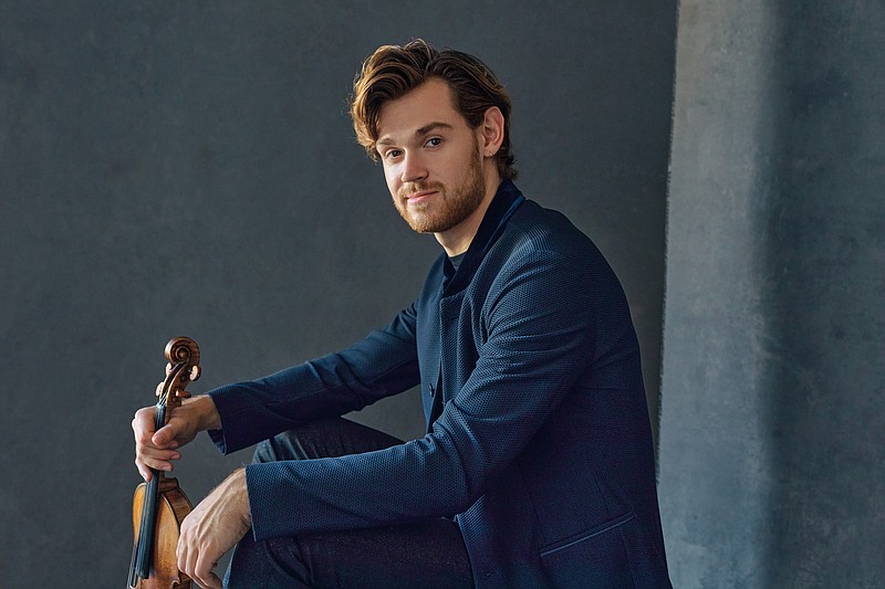 Violinist Blake Pouliot plays works by Joseph Bologne, the Chevalier de Saint-Georges, and Max Bruch with the Arkansas Symphony Orchestra this weekend at Little Rock’s Robinson Center Performance Hall. (Special to the Democrat-Gazette)
