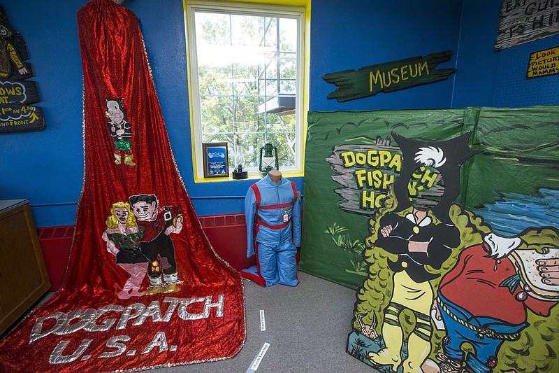 NWA Democrat-Gazette/BEN GOFF @NWABENGOFF
Memorabilia from the Dogpatch USA theme park fills displays Thursday, July 11, 2019, at the Boone County Heritage Museum in Harrison.