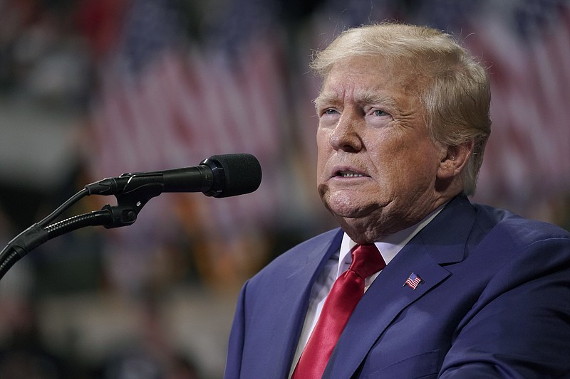 Former President Donald Trump speaks at a rally in Wilkes-Barre, Pa., Sept. 3, 2022. (AP/Mary Altaffer, File)